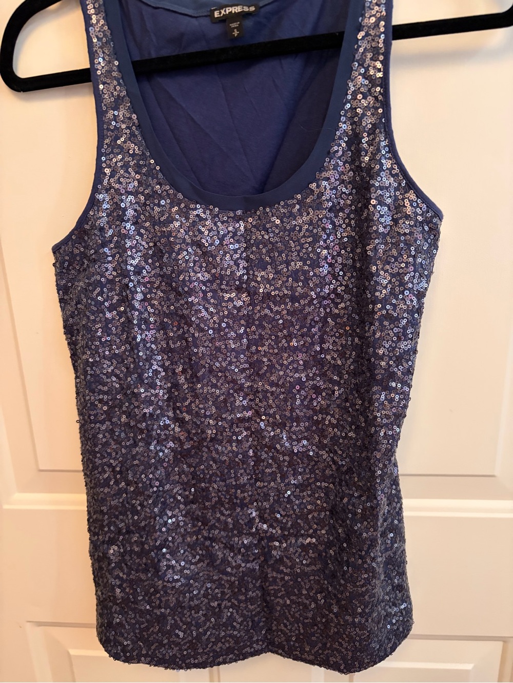 Express Blue Sequin Tank Camisole